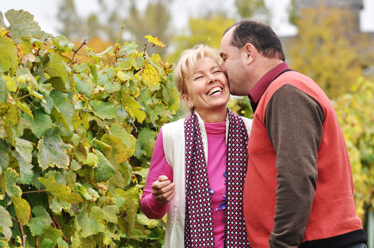 Jarka and Jaro Ostrožovič in the vineyard
